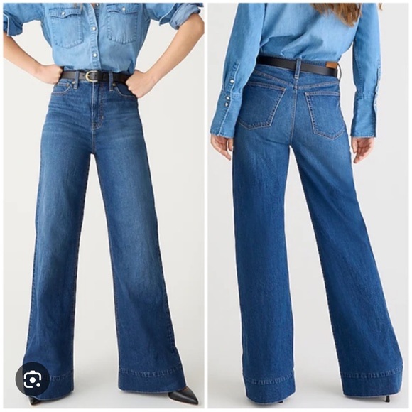 J. Crew Denim Wide Leg Trouser in Wesly Wash 29 - Picture 7 of 7